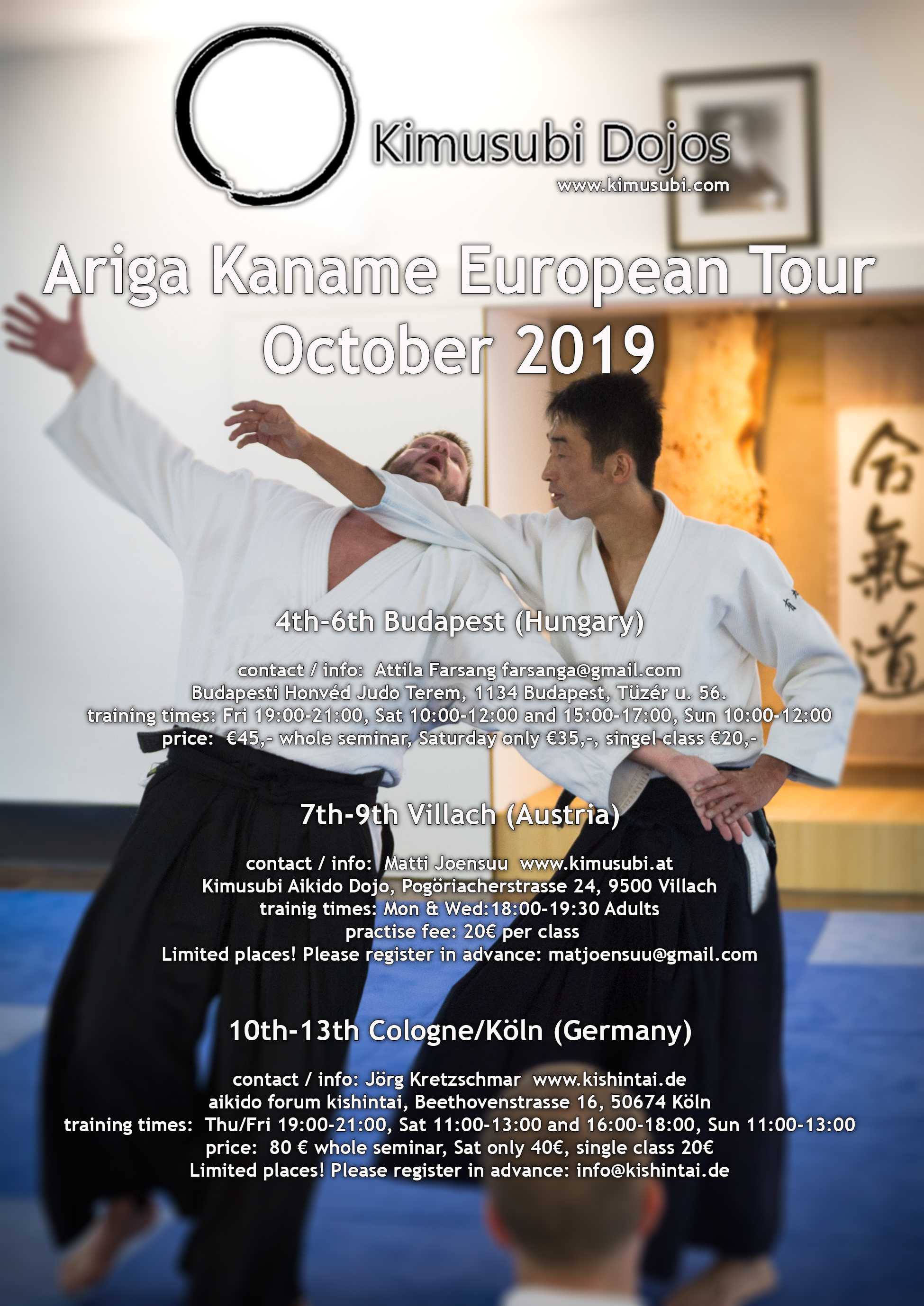 Ariga Kaname European Tour October 2019